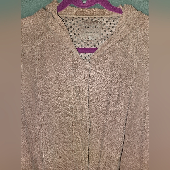 Torrid Blush Pink 100% cotton anorak jacket Size 00 - Picture 3 of 6